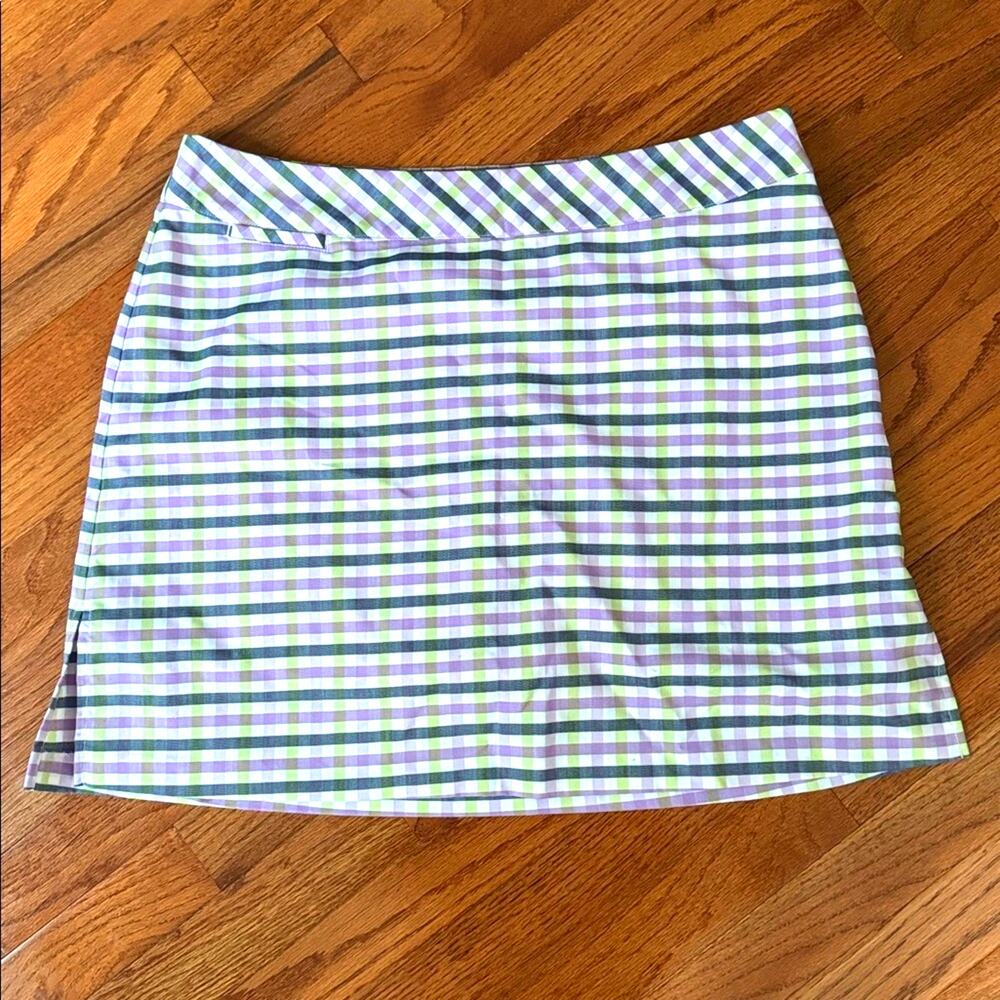 Adidas Plaid Golf Tennis Skirt Skort Purple Size 14 - Picture 7 of 7